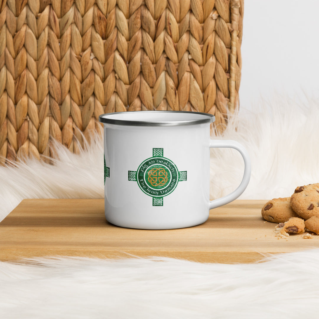 The Irish Brigade Fág An Bealach Enamel Retro Mug - 12oz