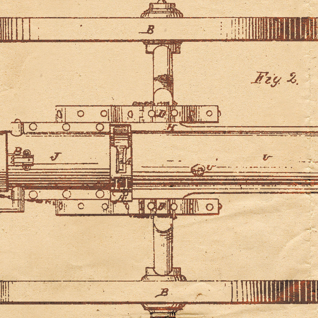 Gatling Gun Patent Pended 1865 Retro Poster - 24" x 36"