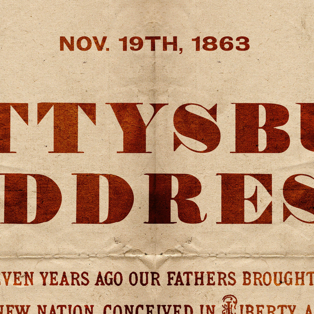 The Gettysburg Address Retro Poster - 24" x 36"