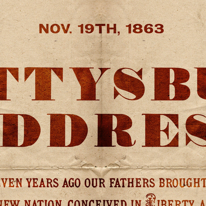 The Gettysburg Address Retro Poster - 24" x 36"
