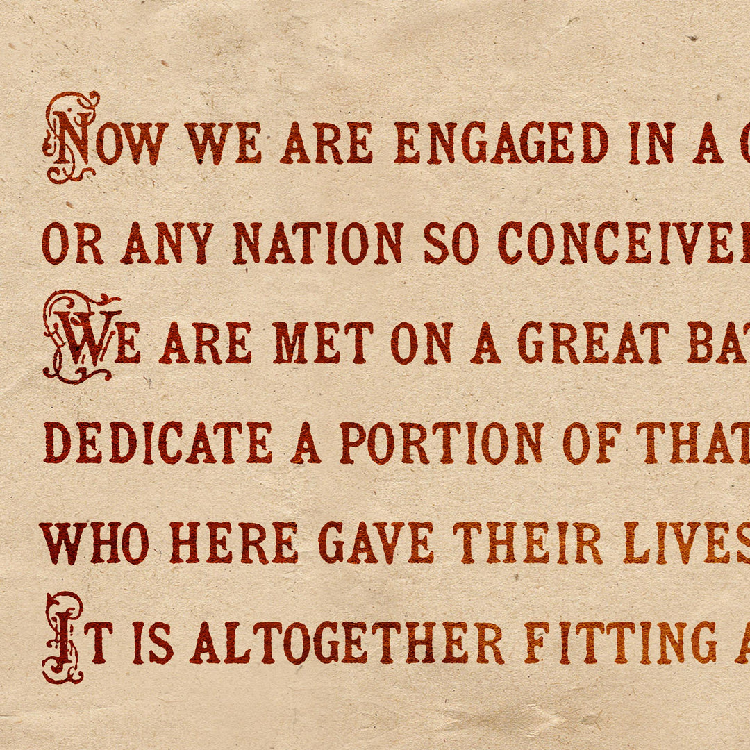 The Gettysburg Address Retro Poster - 24" x 36"