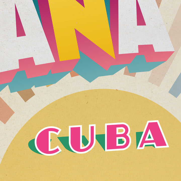 'Greetings from Havana' Retro Poster - 36" x 24"