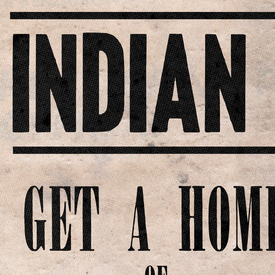 Indian Land For Sale Retro Poster - 24" x 36"