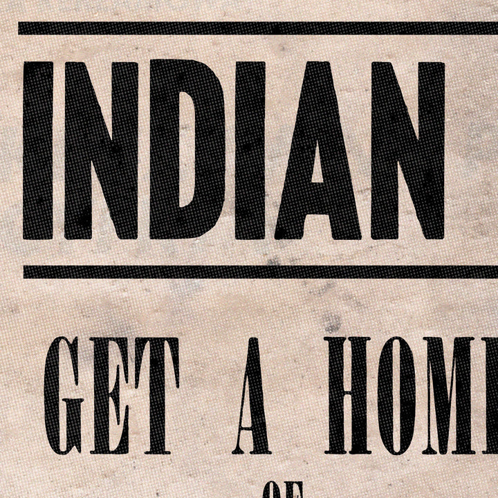 Indian Land For Sale Retro Poster - 24" x 36"