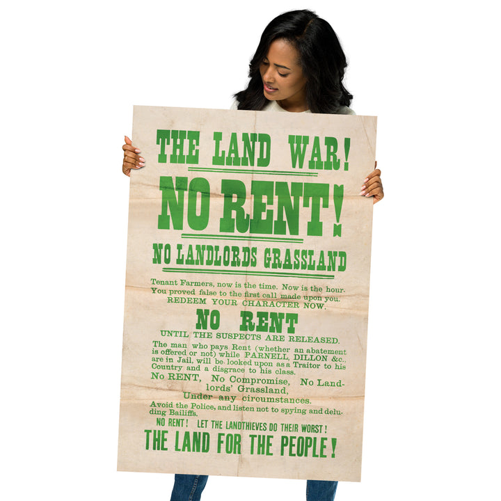 The Irish Land League Retro Poster - 24" x 36"