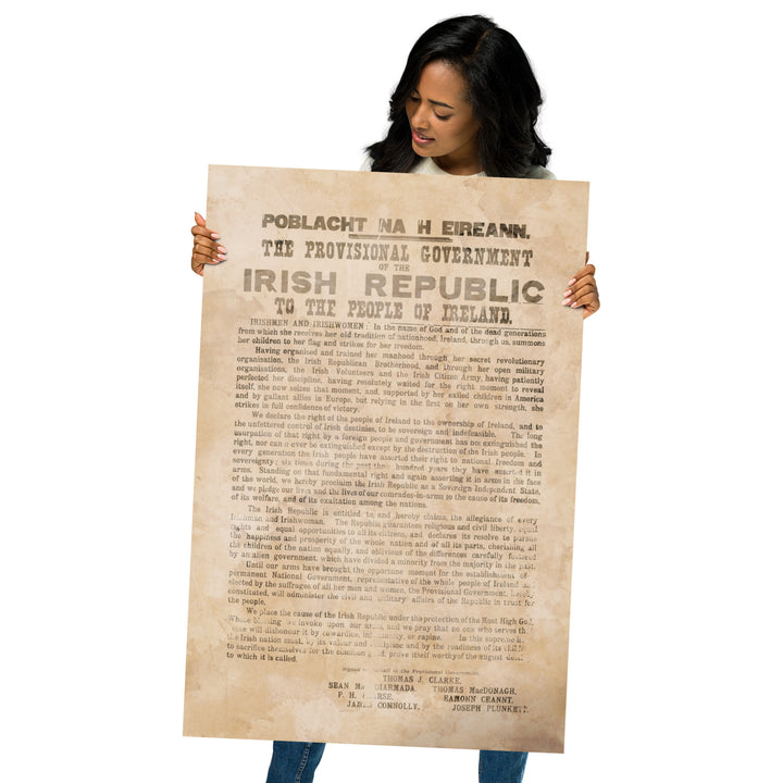 The Proclamation Of The Irish Republic Retro Poster - 24" x 36"