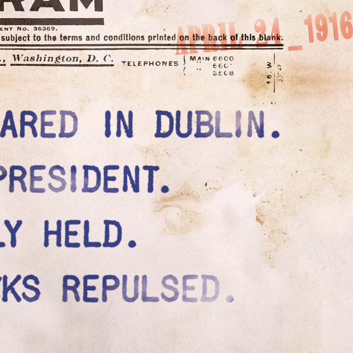 Irish Republic Declared Telegram Retro Poster - 36" x 24"
