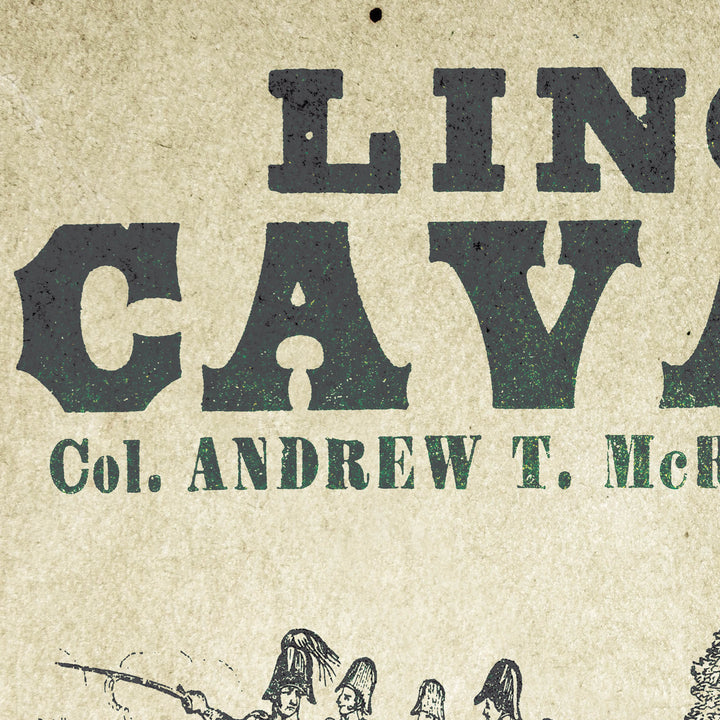 Lincoln Cavalry  'Wanted. A Few Good Men' Retro Poster - 24" x 36"