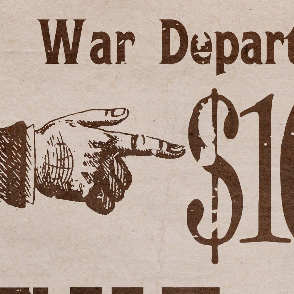 $100,000 Reward For Lincoln Murderer Retro Poster