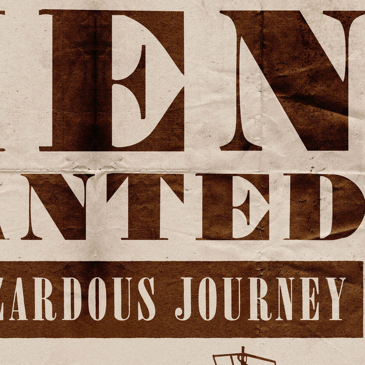 Shackleton's 'Men Wanted For Hazardous Journey' Retro Poster - 24" x 36"