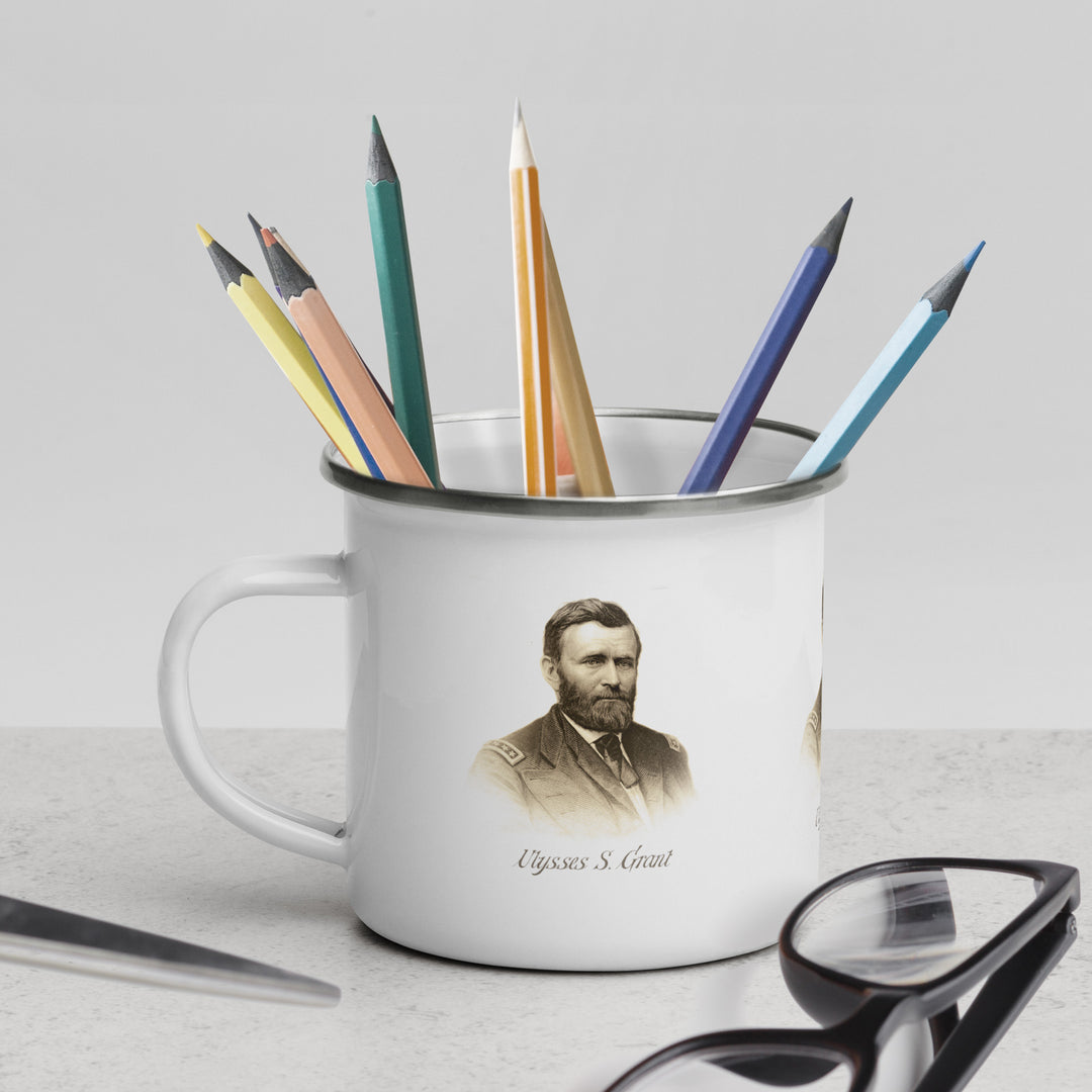 The Ulysses S. Grant Enamel Retro Mug (12 oz)