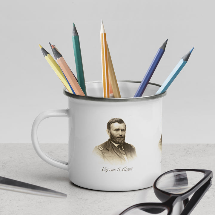 The Ulysses S. Grant Enamel Retro Mug (12 oz)