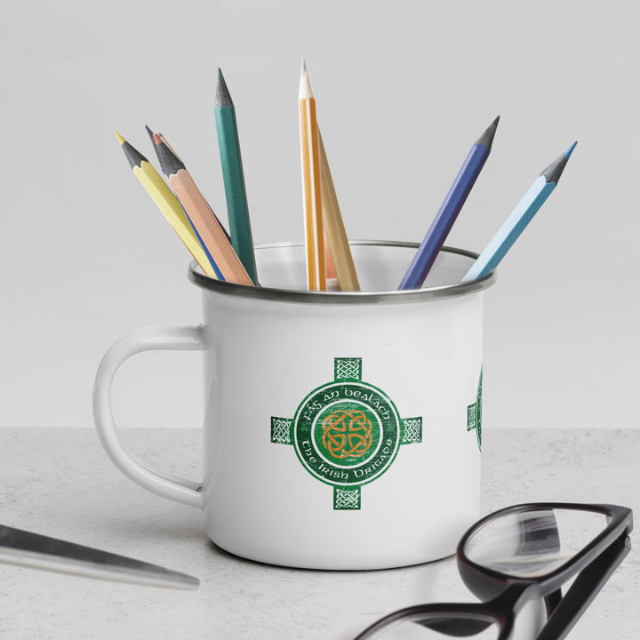 The Irish Brigade Fág An Bealach Enamel Retro Mug - 12oz