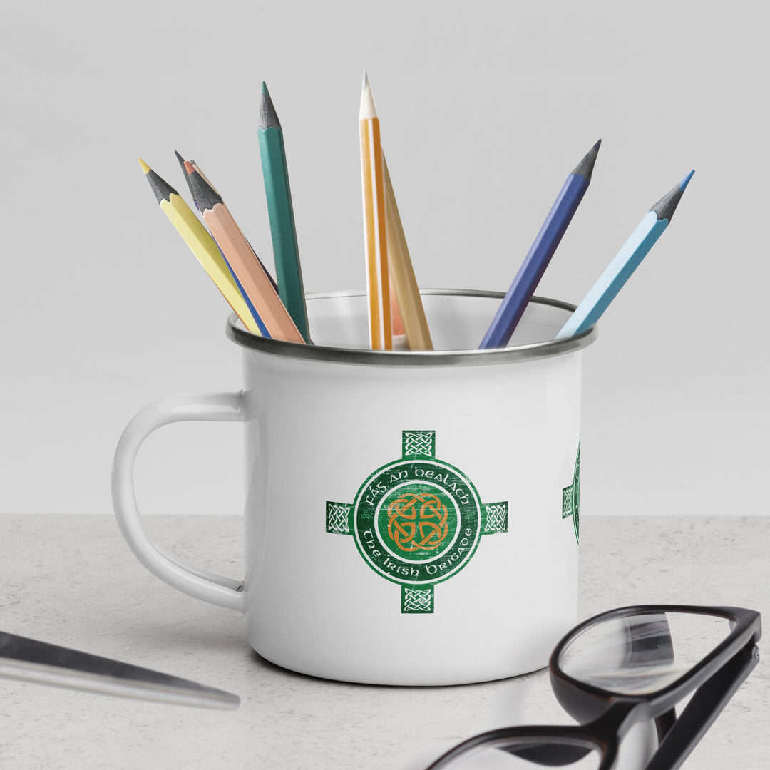 The Irish Brigade Fág An Bealach Enamel Retro Mug - 12oz