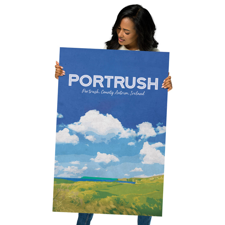 The Portrush Golf  Retro Poster - 24" x 36"