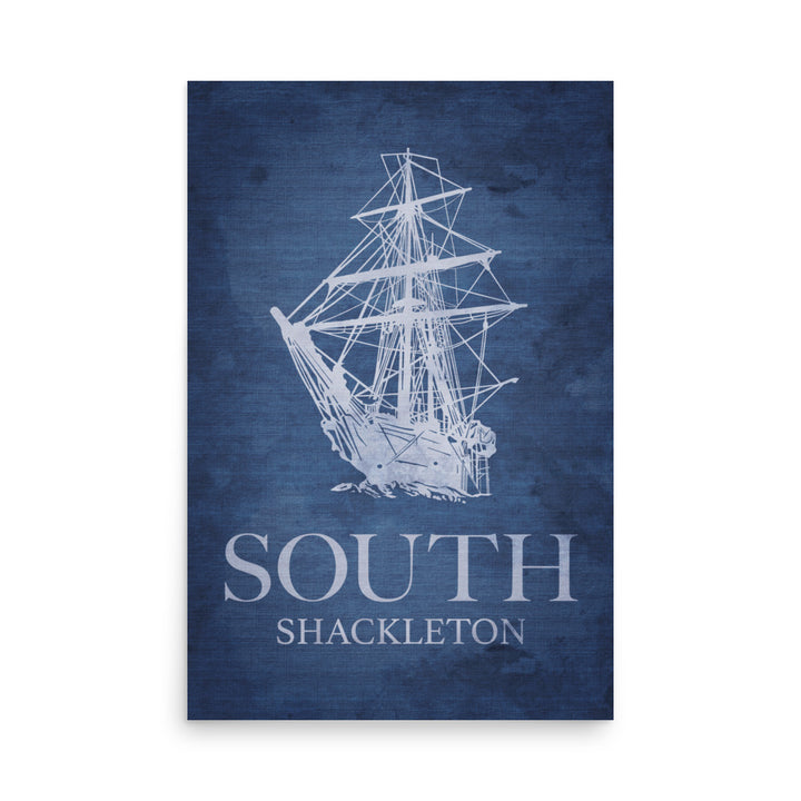 South By Shackleton Retro Poster -  24" x 36"