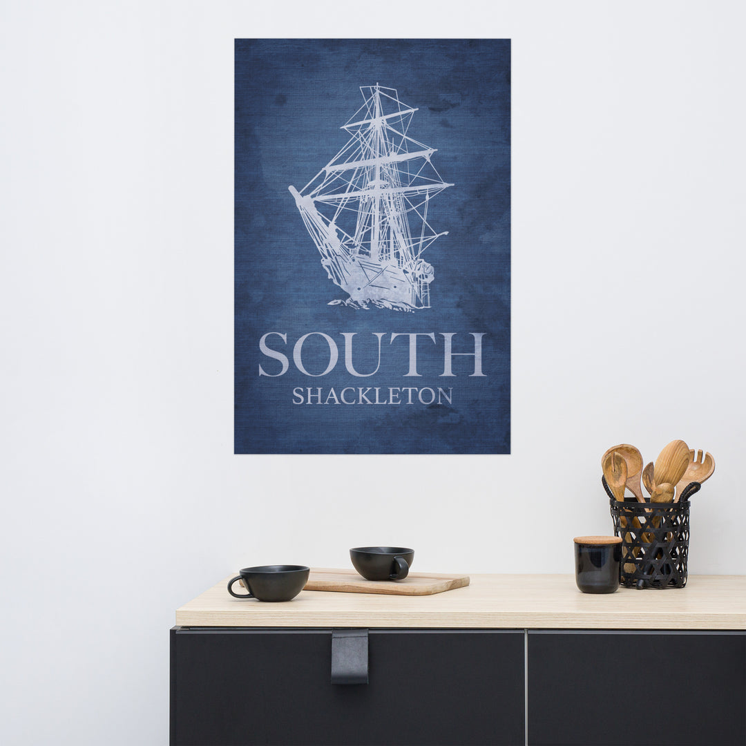 South By Shackleton Retro Poster -  24" x 36"