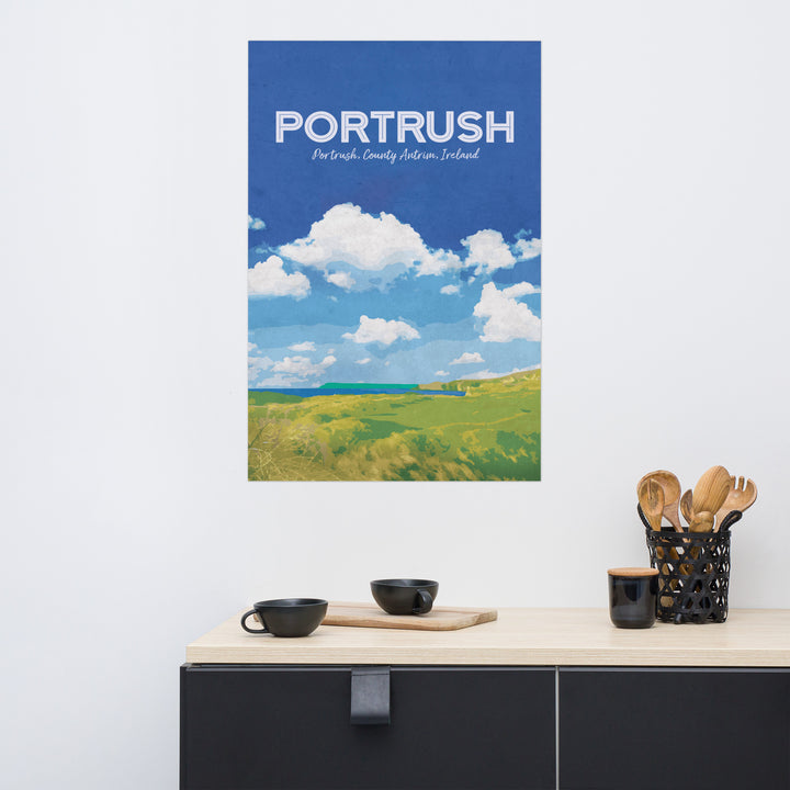 The Portrush Golf  Retro Poster - 24" x 36"