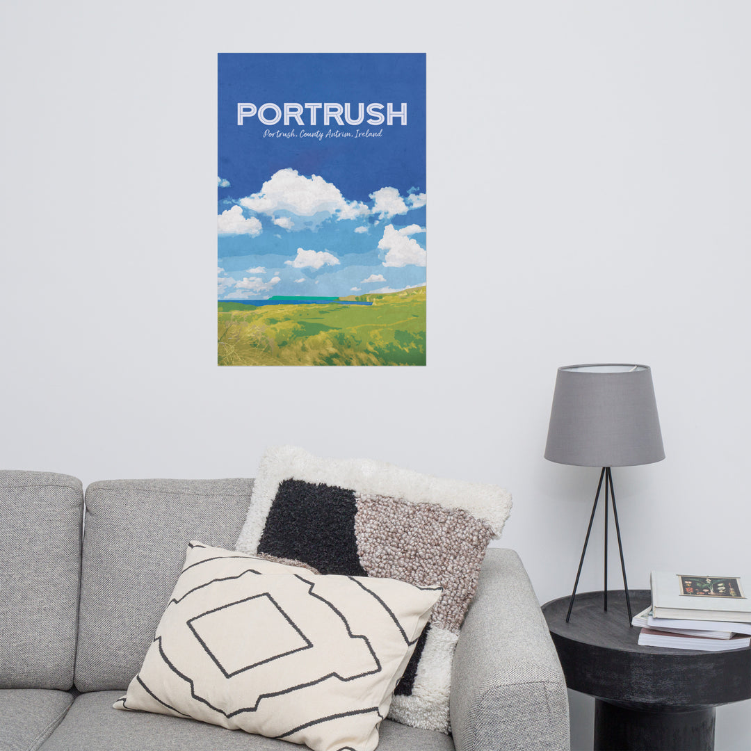 The Portrush Golf  Retro Poster - 24" x 36"