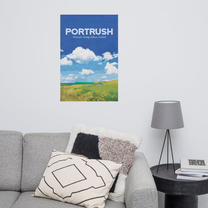 The Portrush Golf  Retro Poster - 24" x 36"