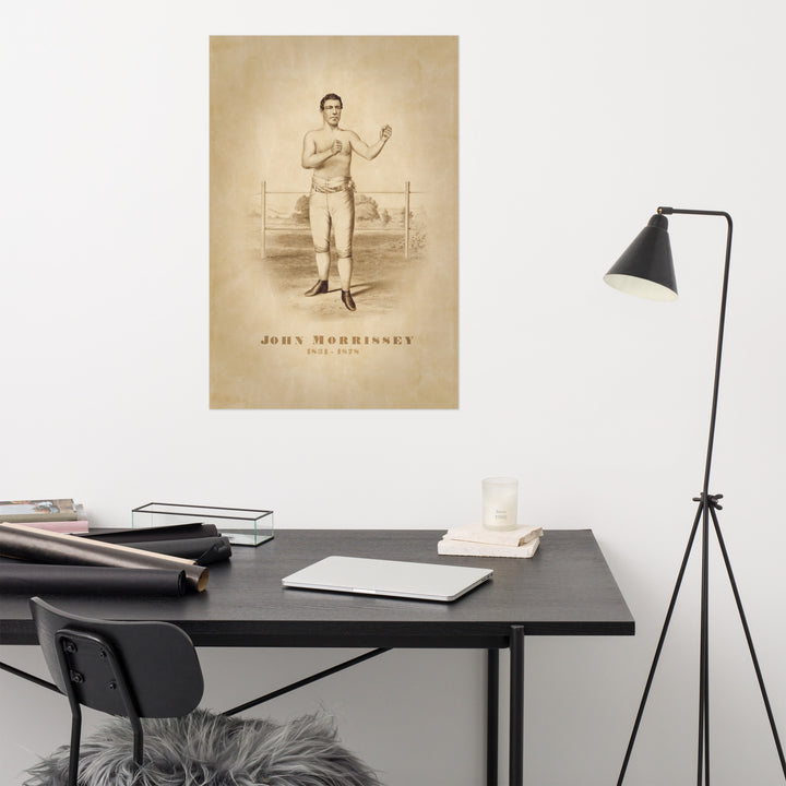 John 'Old Smoke' Morrissey Retro Poster - 24" x 36"