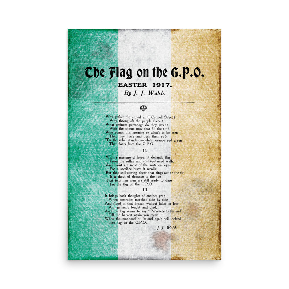 The Flag On The G.P.O. Retro Poster - 24" x 36"