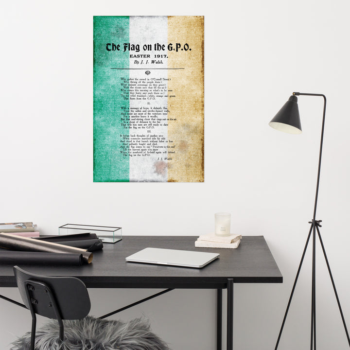 The Flag On The G.P.O. Retro Poster - 24" x 36"