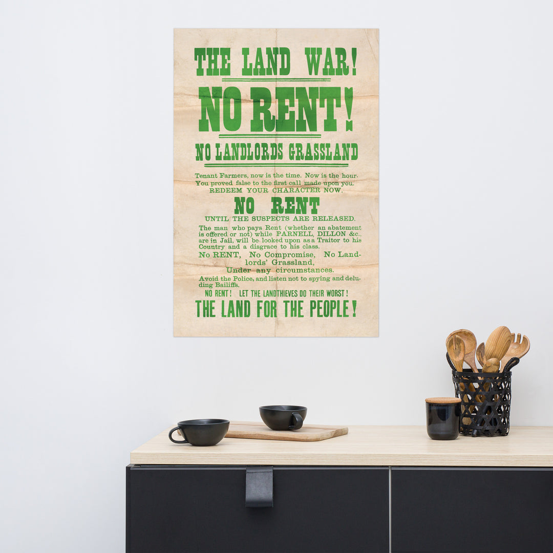 The Irish Land League Retro Poster - 24" x 36"