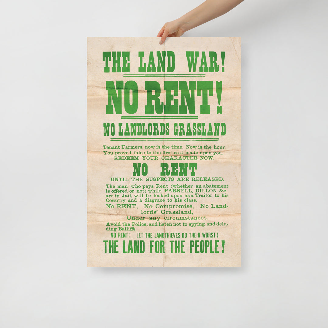 The Irish Land League Retro Poster - 24" x 36"