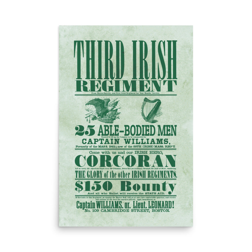 The Eagle & Harp Retro Poster - 24" x 36"