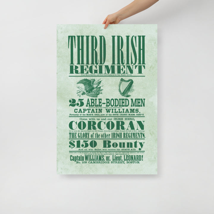 The Eagle & Harp Retro Poster - 24" x 36"