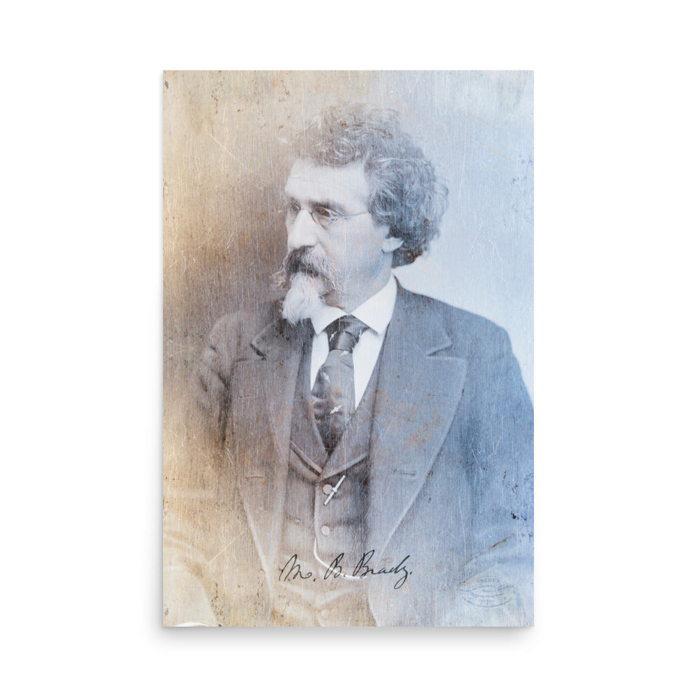 Civil War Photographer Mathew Brady Retro Poster - 24" x 36"