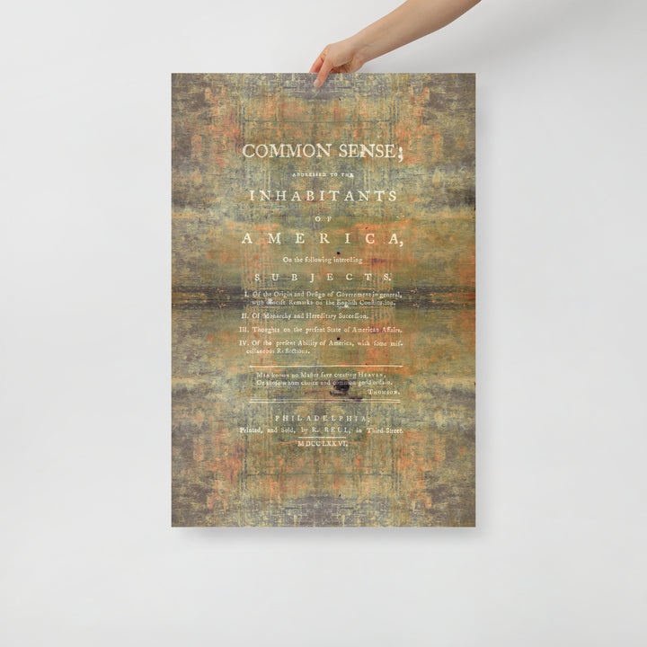 Thomas Paine's Common Sense Retro Poster - 24" x 36"