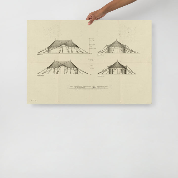 Washington's 1776 Sleeping Marquee Retro Poster - 36" x 24"
