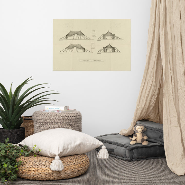 Washington's 1776 Sleeping Marquee Retro Poster - 36" x 24"