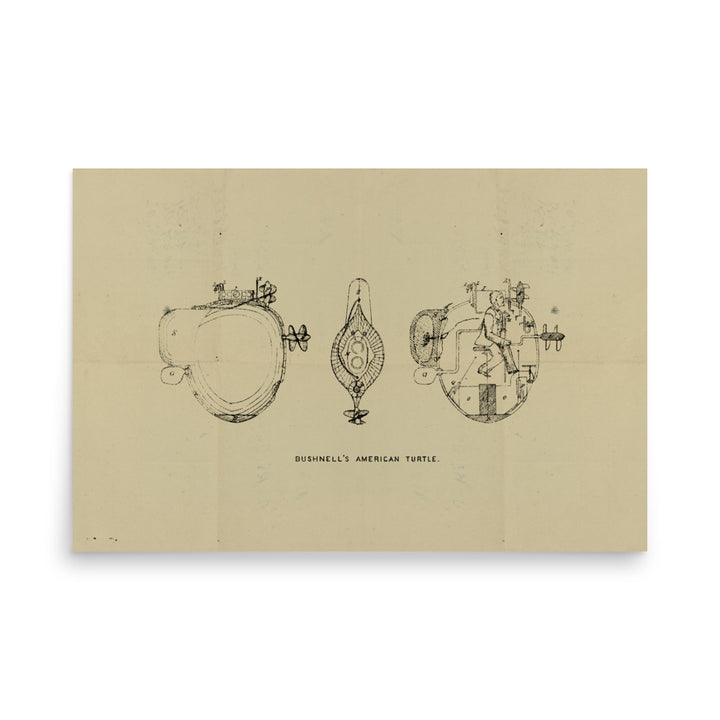 Bushnell's American Turtle Retro Poster - 36" x 24"