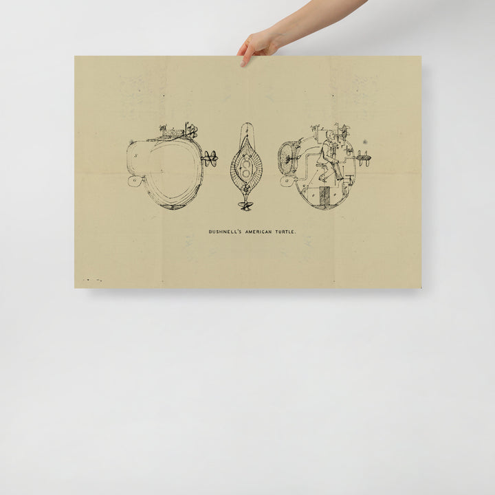 Bushnell's American Turtle Retro Poster - 36" x 24"