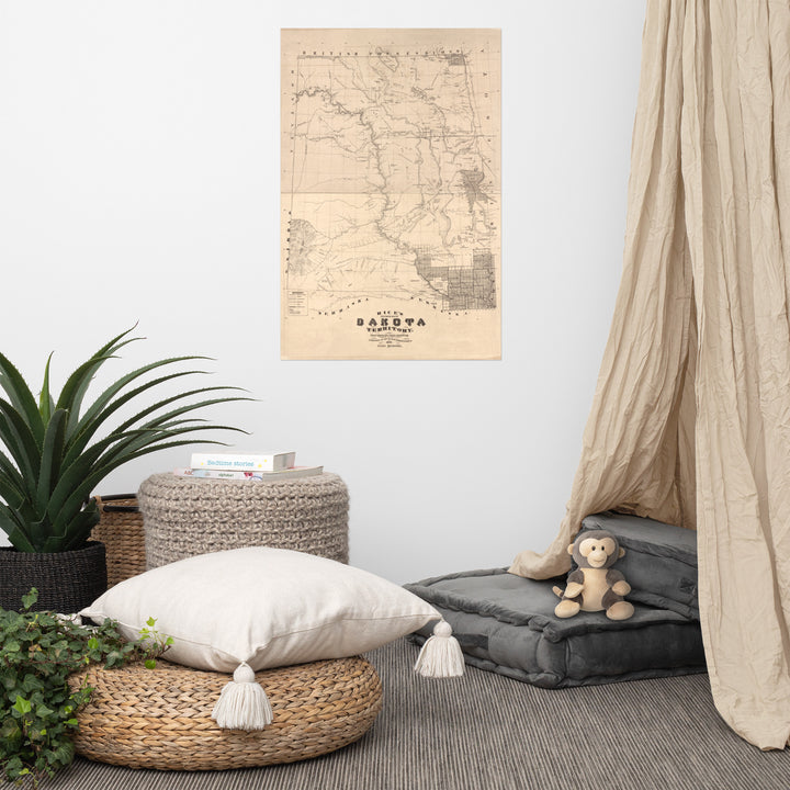 Dakota Territory 1872 Retro Poster - 24" x 36"