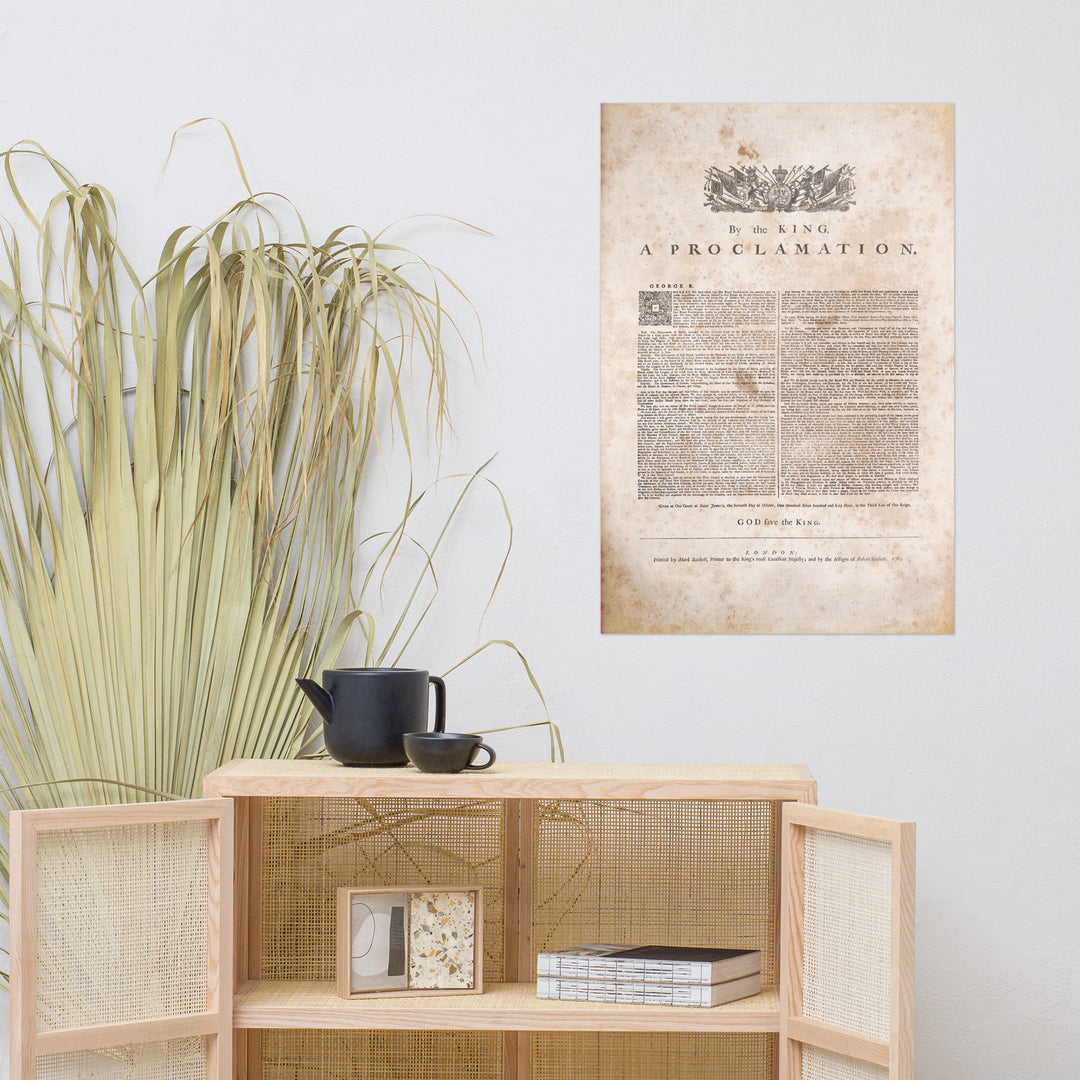 The Royal Proclamation of 1763 Retro Poster - 24" x 36"
