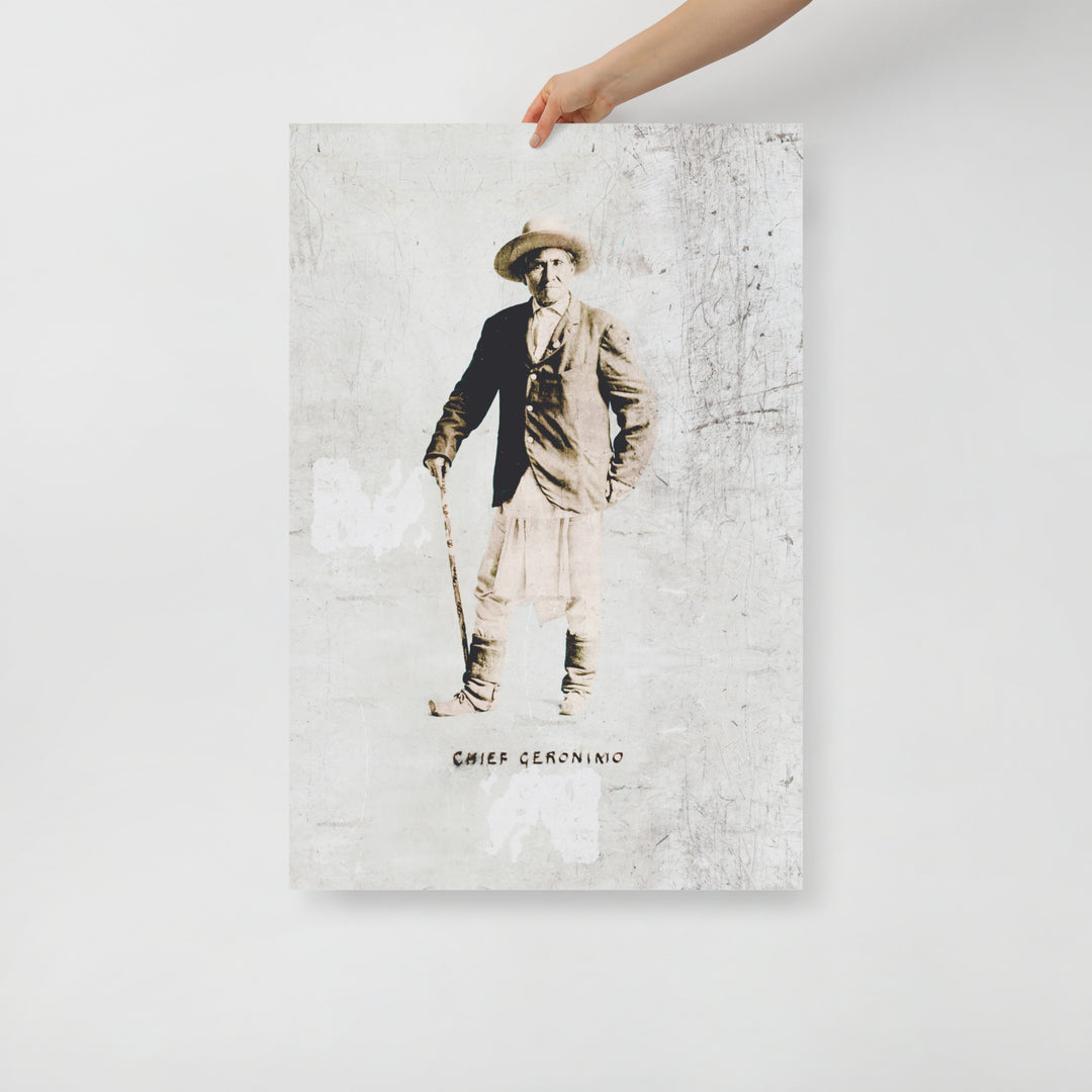Chief Geronimo Retro Poster - 24" x 36"