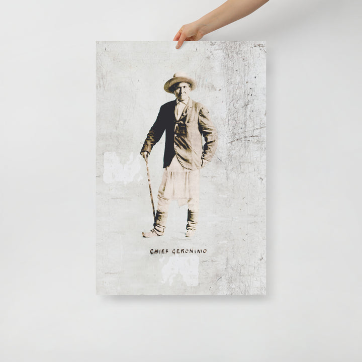 Chief Geronimo Retro Poster - 24" x 36"