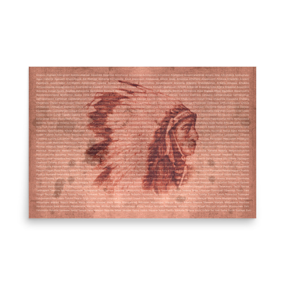 The 500 Nations Retro Poster - 36" x 24"