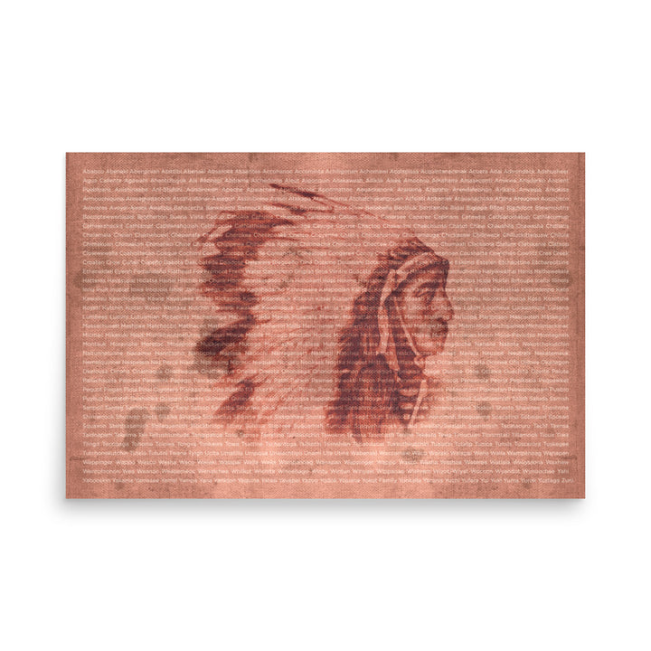 The 500 Nations Retro Poster - 36" x 24"