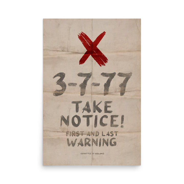 The Montana 3-7-77 Retro Poster - 24" x 36"