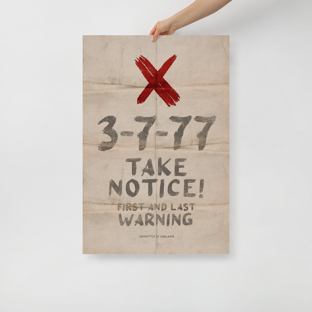 The Montana 3-7-77 Retro Poster - 24" x 36"