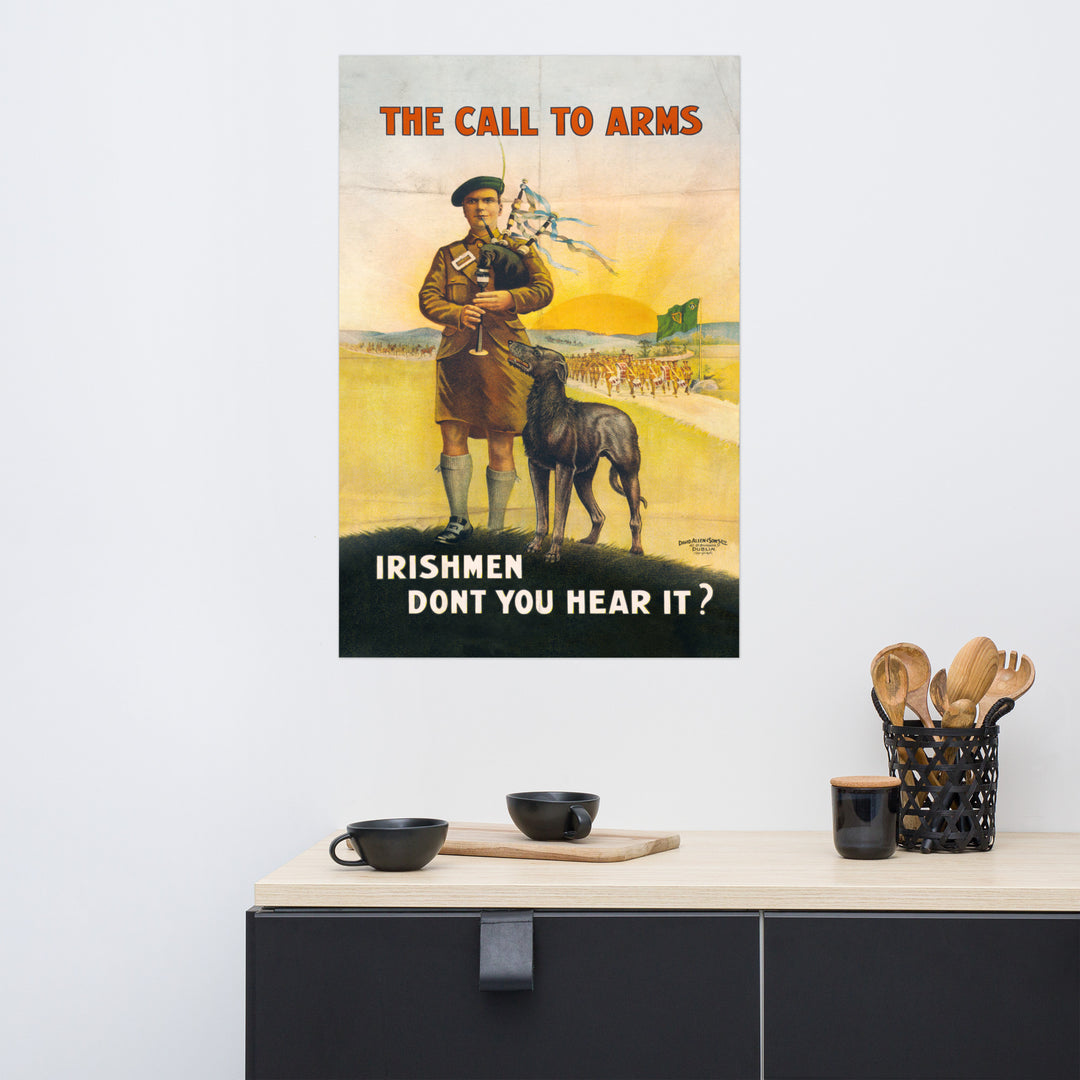 The Irish 'Call To Arms' Retro Poster - 24" x 36"