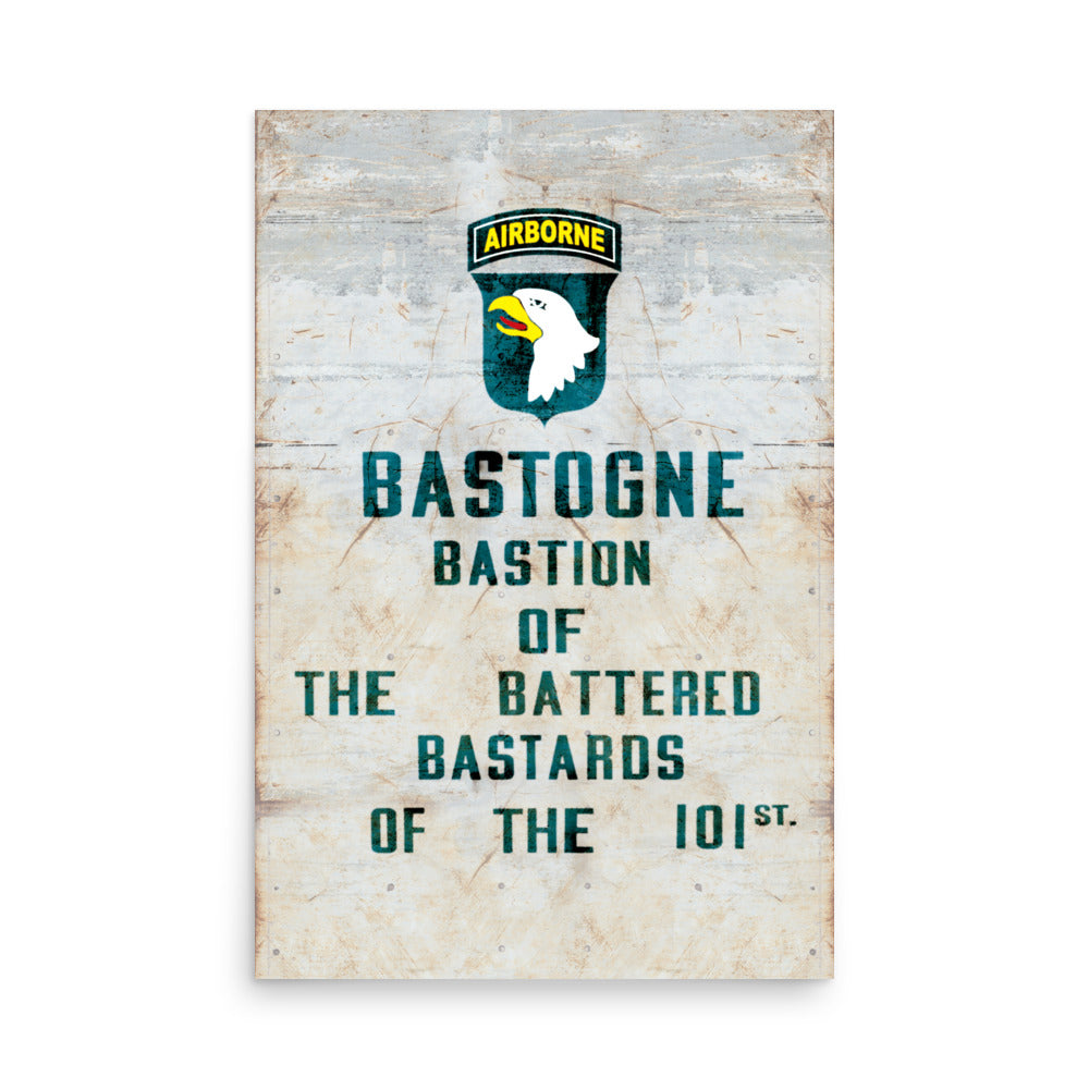 The Battered Bastards of Bastogne Retro Poster - 24" x 36"