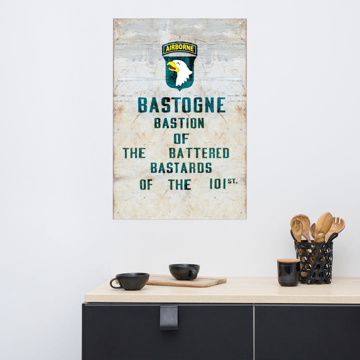 The Battered Bastards of Bastogne Retro Poster - 24" x 36"