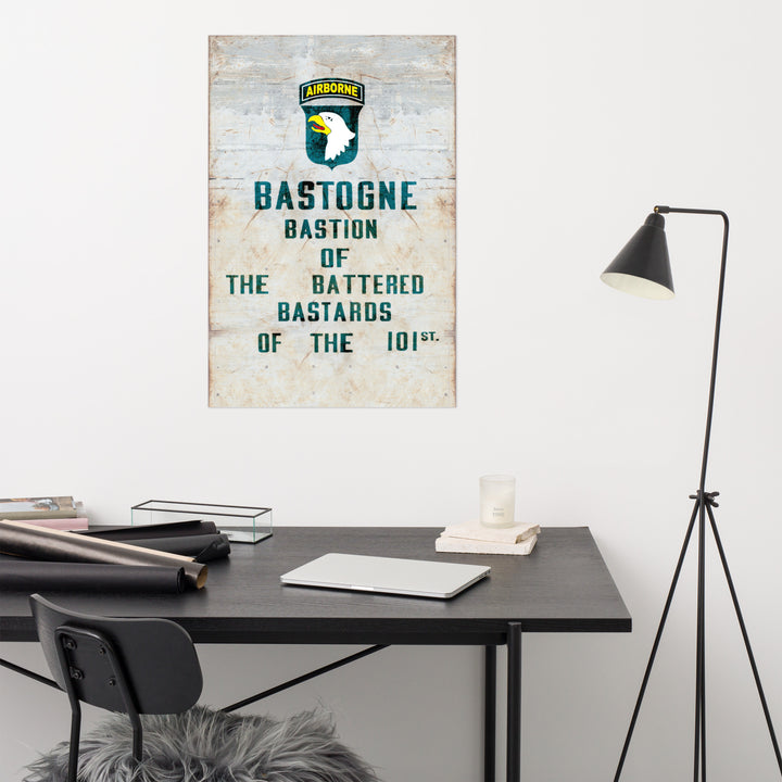 The Battered Bastards of Bastogne Retro Poster - 24" x 36"