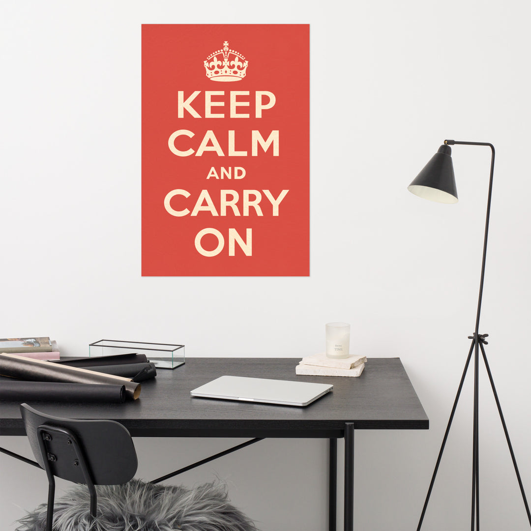 The 1939 "Keep Calm and Carry On" Retro Poster - 24" x 36"